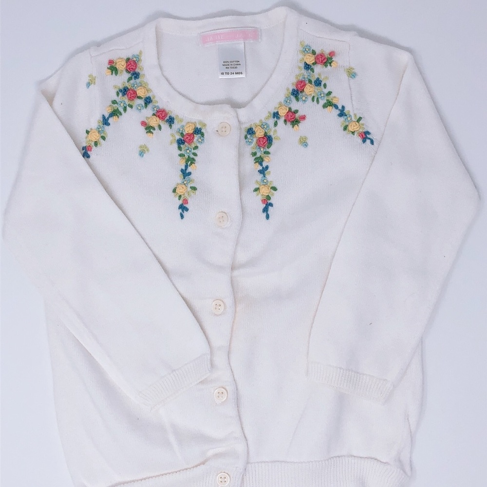 Janie and Jack Foral Sweater